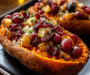 Delicious Cranberry Apple Twice Baked Sweet Potatoes